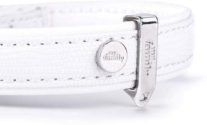 MyFamily Saint Tropez Leatherette Dog Collar, White