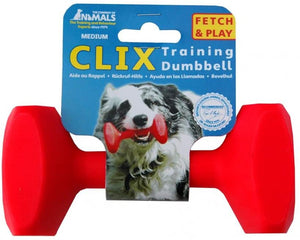 The Company of Animals CLIX Training Dumbbell Dog Toy, Red