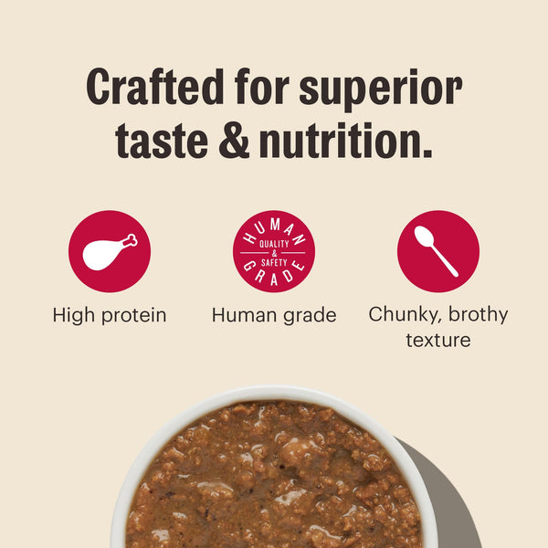 The Honest Kitchen Minced Chicken in Bone Broth Gravy Wet Cat Food