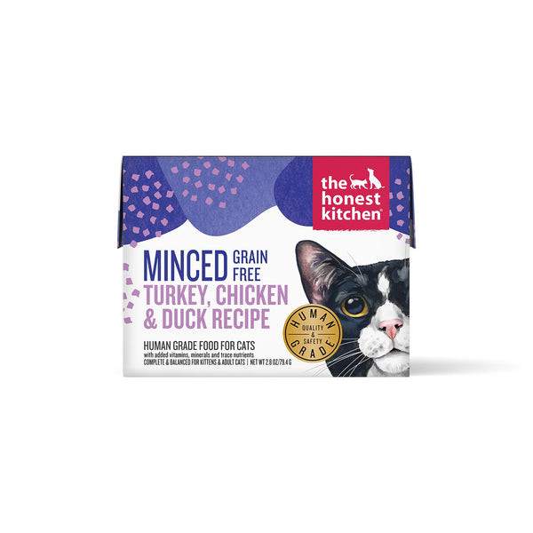 The Honest Kitchen Minced Turkey, Chicken & Duck in Bone Broth Gravy Wet Cat Food