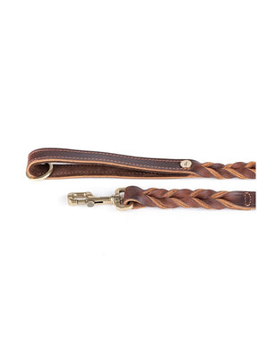 MyFamily Ascot Greased Leather Dog Leash, Brown