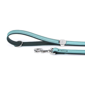 MyFamily Firenze Leather Dog Leash, Aqua