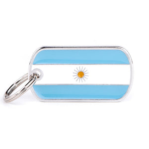 MyFamily Flags Argentina Pet ID Tag, Medium