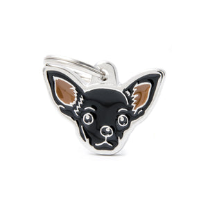 MyFamily Friends Chihuahua Pet ID Tag, Black, Medium