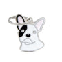 MyFamily Friends French Bulldog Pet ID Tag, Black/White, Medium