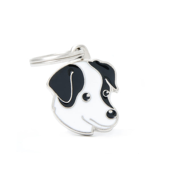 MyFamily Friends Jack Russell Pet ID Tag, Black/White, Medium