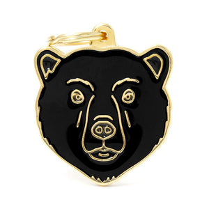 MyFamily Wild Bear Pet ID Tag, Black, Medium