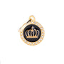 MyFamily Glam Crown Pet ID Tag, Gold/Black, Small