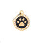 MyFamily Glam Paw Pet ID Tag, Gold/Black, Small