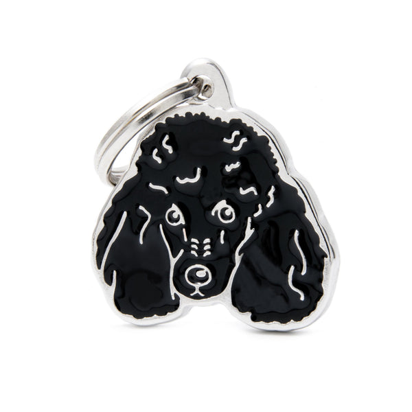 MyFamily Friends Poodle Pet ID Tag, Black, Medium
