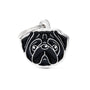 MyFamily Friends Pug Pet ID Tag, Black, Medium