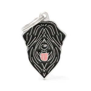 MyFamily Friends Russian Terrier Pet ID Tag, Black, Medium