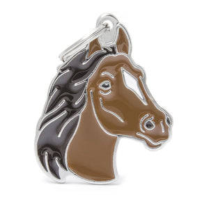 MyFamily Wild Horse Pet ID Tag, Brown, Medium
