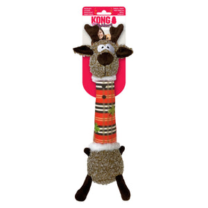 KONG Holiday Shakers Luvs Reindeer Dog Toy, Black/White
