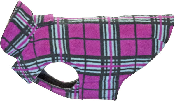 RC Pets Whistler Winterwear 2.0 Fleece Dog Coat, Raspberry Tartan