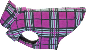 RC Pets Whistler Winterwear 2.0 Fleece Dog Coat, Raspberry Tartan