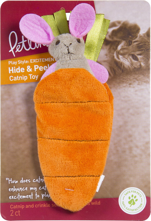SmartyKat Instincts Hide & Peek Bunny & Carrot Catnip Cat Toy