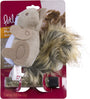 SmartyKat Instincts Plush Player Squirrel Refillable Catnip Cat Toy