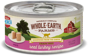 Whole Earth Farms Grain-Free Real Turkey Pate Recipe Canned Cat Food