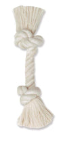 Mammoth Flossy Chews Cotton Rope Bone Dog Toy, White