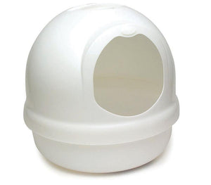 Booda Dome Bac à litière pour chats, Blanc perle