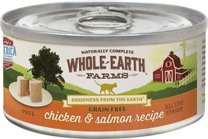 Whole Earth Farms Grain-Free Real Chicken & Salmon Pate Recipe Canned Cat Food