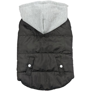 Ethical Fashion Pet Sporty Puffer Reversible Dog Jacket, Black