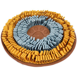 Injoya Cookie Snuffle Mat Blue and Orange Dog Toy