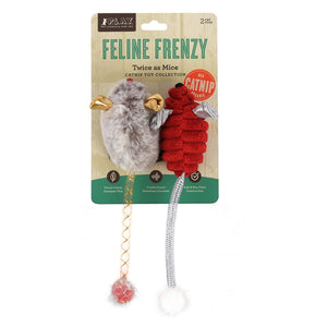 P.L.A.Y. Feline Frenzy Twice as Mice Cat Toy, 2-pk