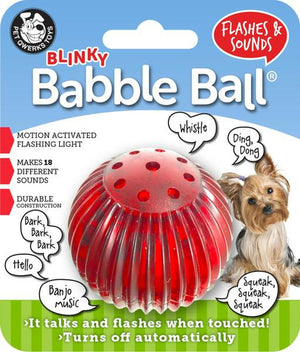 Pet Qwerks Blinky Babble Ball Dog Toy
