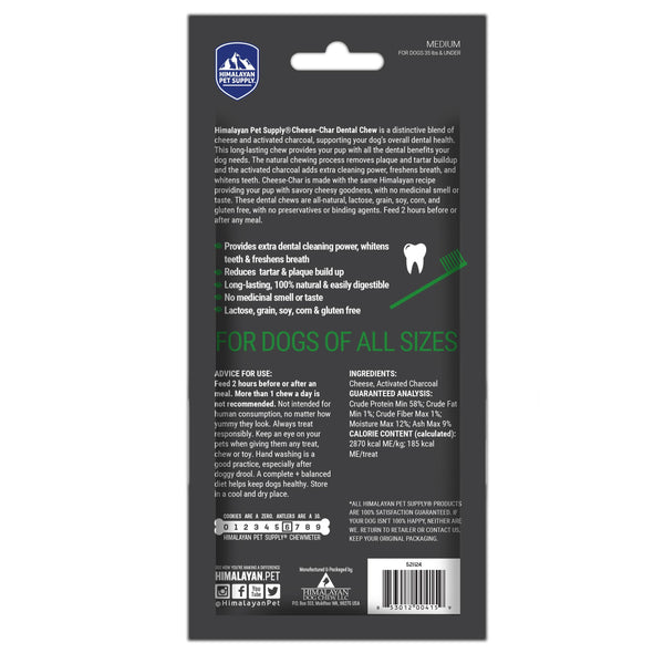 Himalayan Pet Supply Cheese-Char Dental Dog Treats