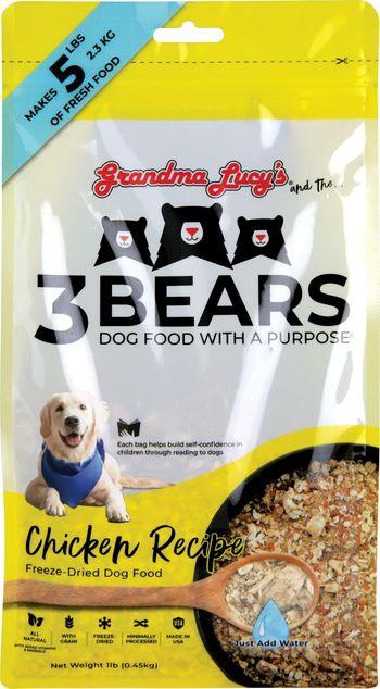 Grandma Lucy's 3 Bears Chicken Freeze-Dried Dog Food