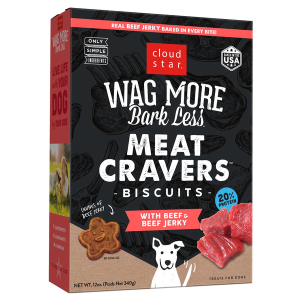 Cloud Star Wag Meat Cravers Biscuits Dog Treats, Beef