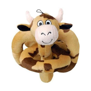 Loopies Cow Sound Chip Dog Toy, Brown