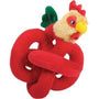 Loopies Rooster Sound Chip Dog Toy, Red