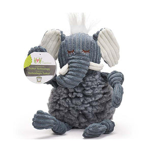 HuggleHounds HuggleFleece FlufferKnottie Ellamae the Elephant Dog Toy