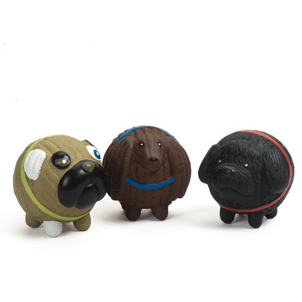 HuggleHounds Ruff-Tex Mutt Balls Dog Toy, Assorted