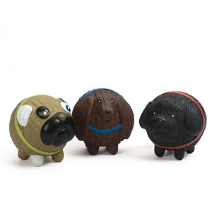 HuggleHounds Ruff-Tex Mutt Balls Dog Toy, Assorted