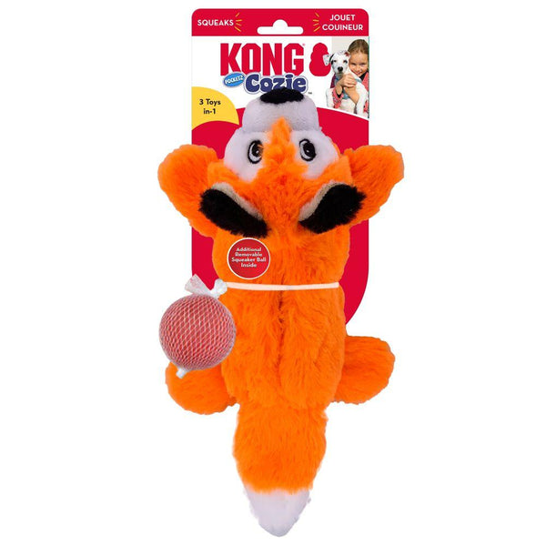 KONG Cozie Pocketz Fox Dog Toy