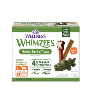 WHIMZEES Value Box Natural Dental Dog Treats, Large