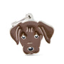 MyFamily Chocolate Labrador Médaille d'identification pour animaux de compagnie