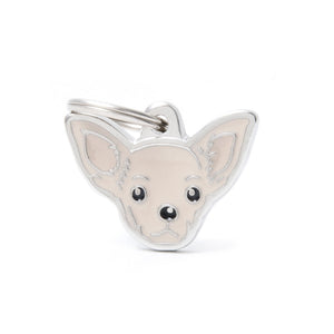 MyFamily Friends Chihuahua Pet ID Tag, Cream, Medium