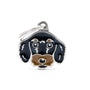 MyFamily Friends German Dachshund Pet ID Tag, Black, Medium
