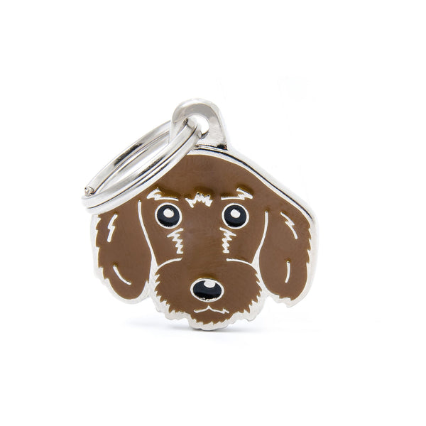 MyFamily Friends German Dachshund Pet ID Tag, Brown, Medium