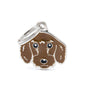 MyFamily Friends German Dachshund Pet ID Tag, Brown, Medium
