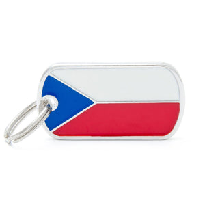 MyFamily Flags Czech Republic Pet ID Tag, Medium