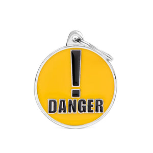 MyFamily Charms Danger Pet ID Tag, Medium