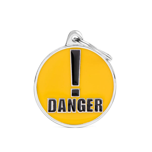MyFamily Charms Danger Pet ID Tag, Medium