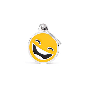MyFamily Charms Emoticon Smile Pet ID Tag, Medium