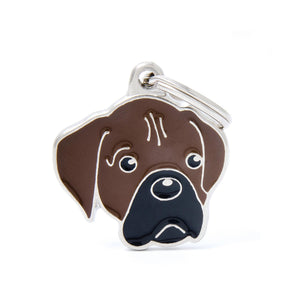 MyFamily Friends Fawn Boxer Pet ID Tag, Medium